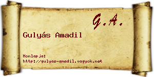 Gulyás Amadil névjegykártya